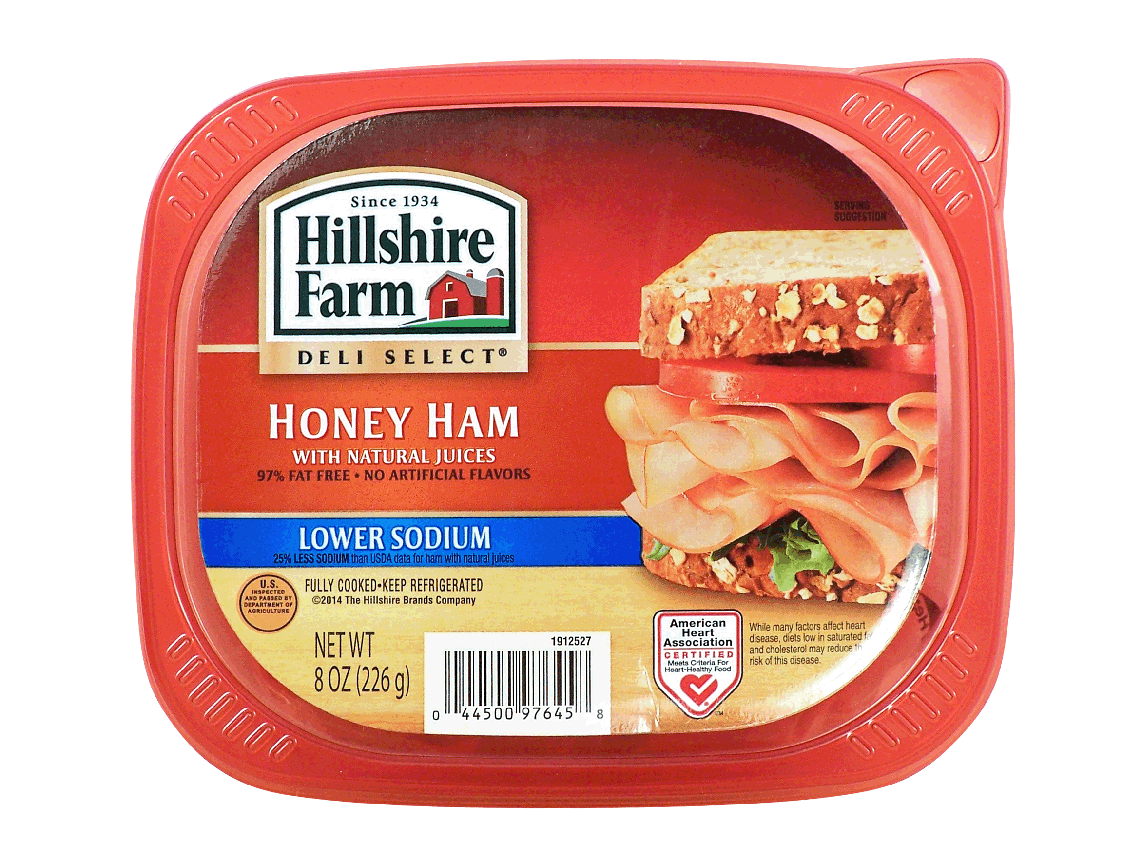 Hillshire Farm Deli Select lower sodium honey ham, ultra thin sliced Full-Size Picture